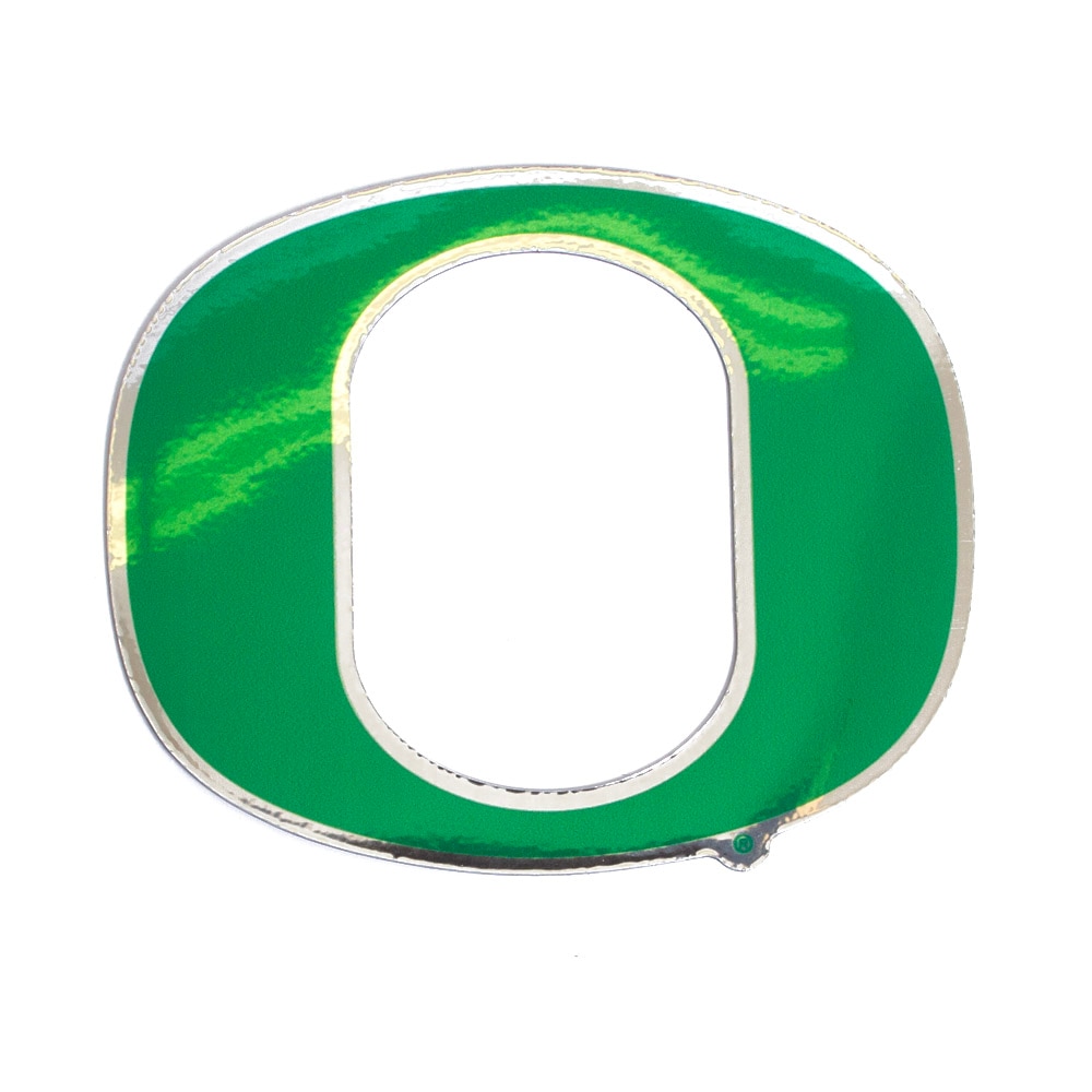 Classic Oregon O, Logo Brand, Green, Magnets, Gifts, 6", Chrome Outline, 764467